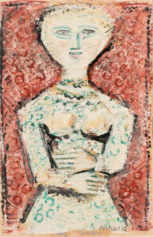 Ragazza con collana by Massimo Campigli