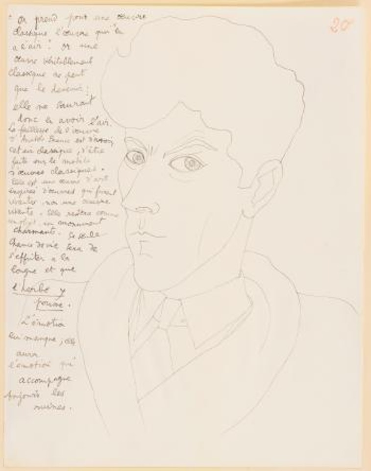 Autoportrait N° 20 pour le Mystère De Jean L'oiseleur by Jean Cocteau