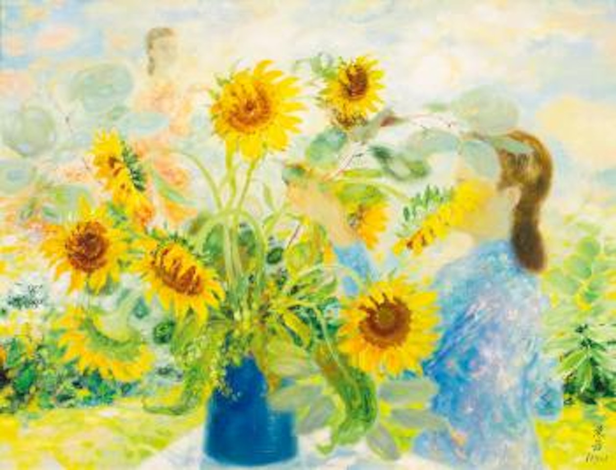 Le vase bleu by Le Pho
