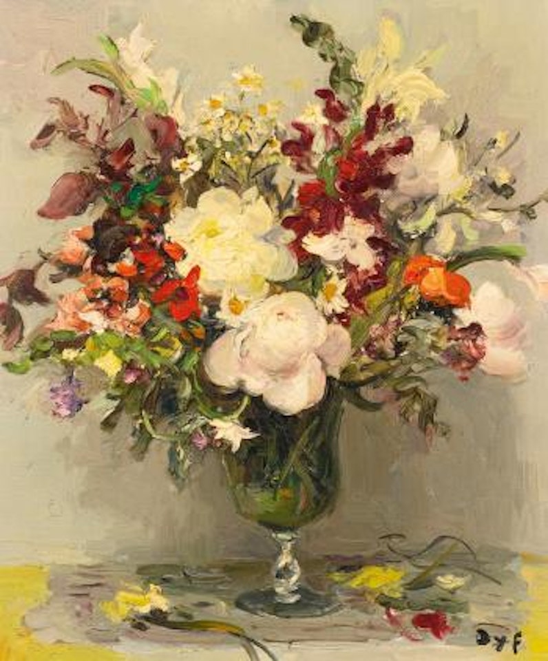 Fleurs variés et pivoines by Marcel Dyf
