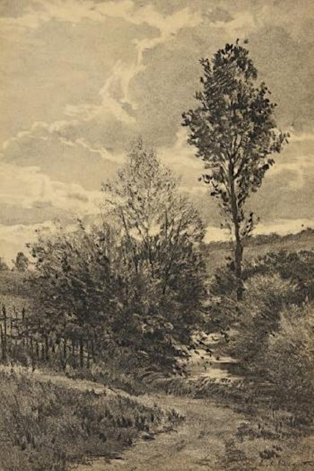 Paysage à la rivière by Léon Augustin Lhermitte