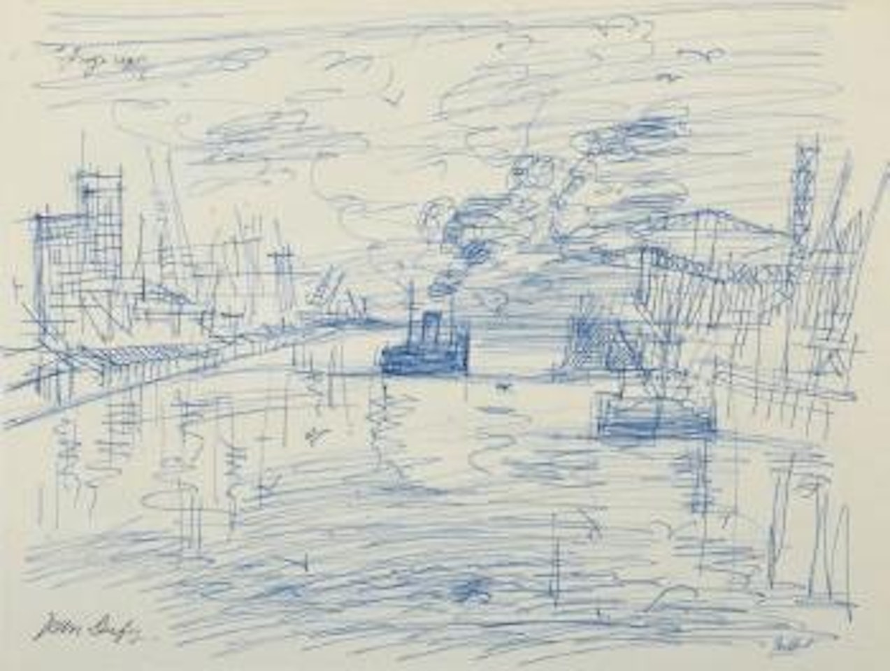 Le port de Belfast by Jean Dufy