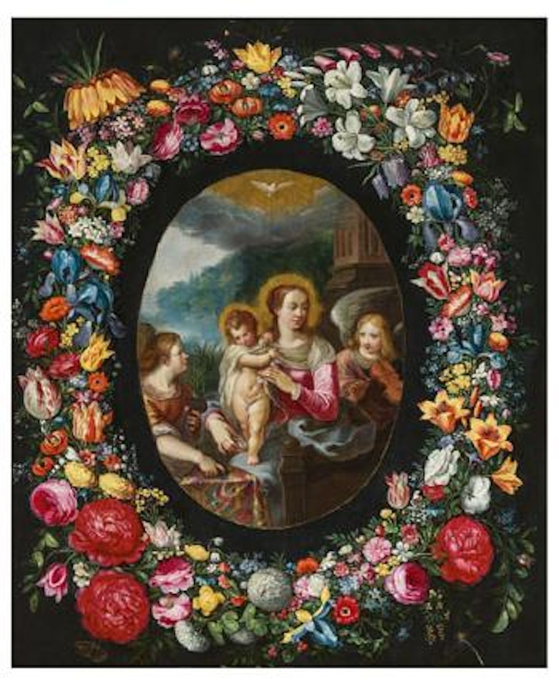 Flower-cartouche with Madonna and The Child by Jan Brueghel the Younger