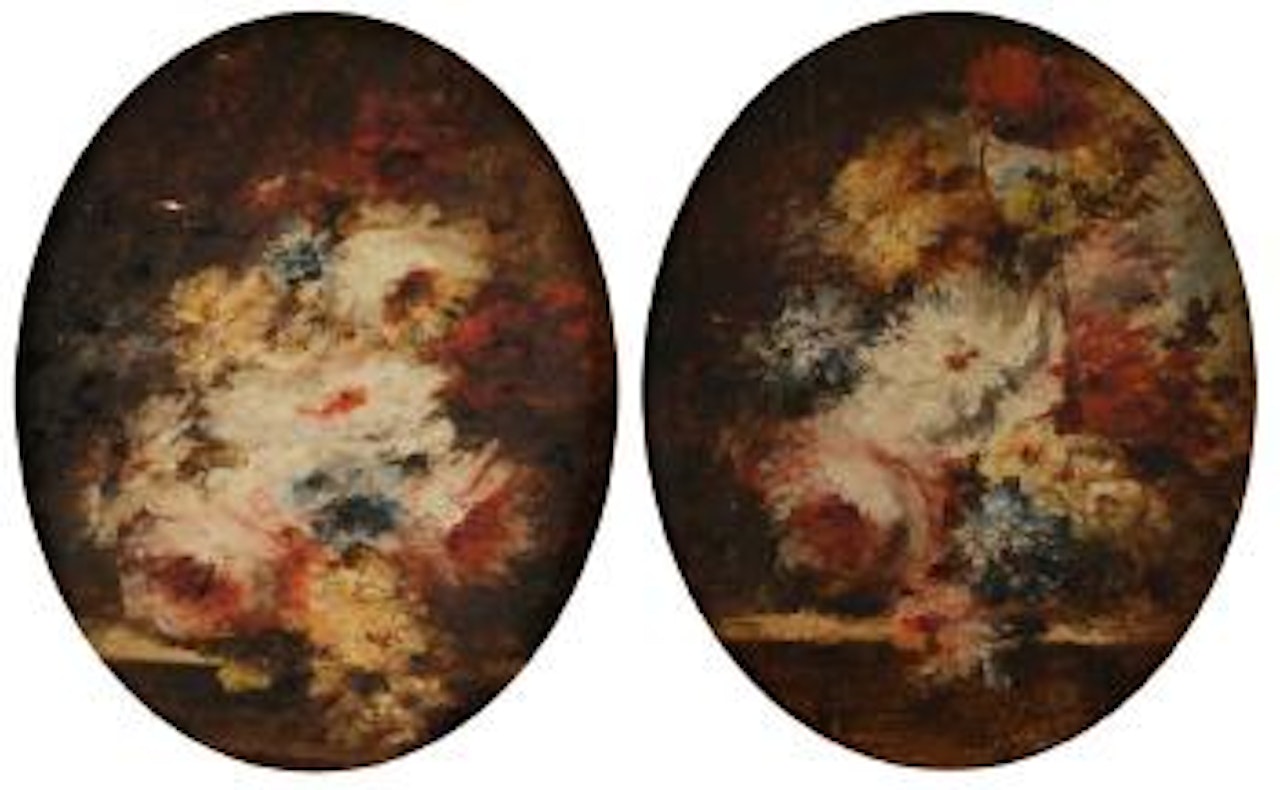 Bouquets de fleurs by Adolphe Monticelli