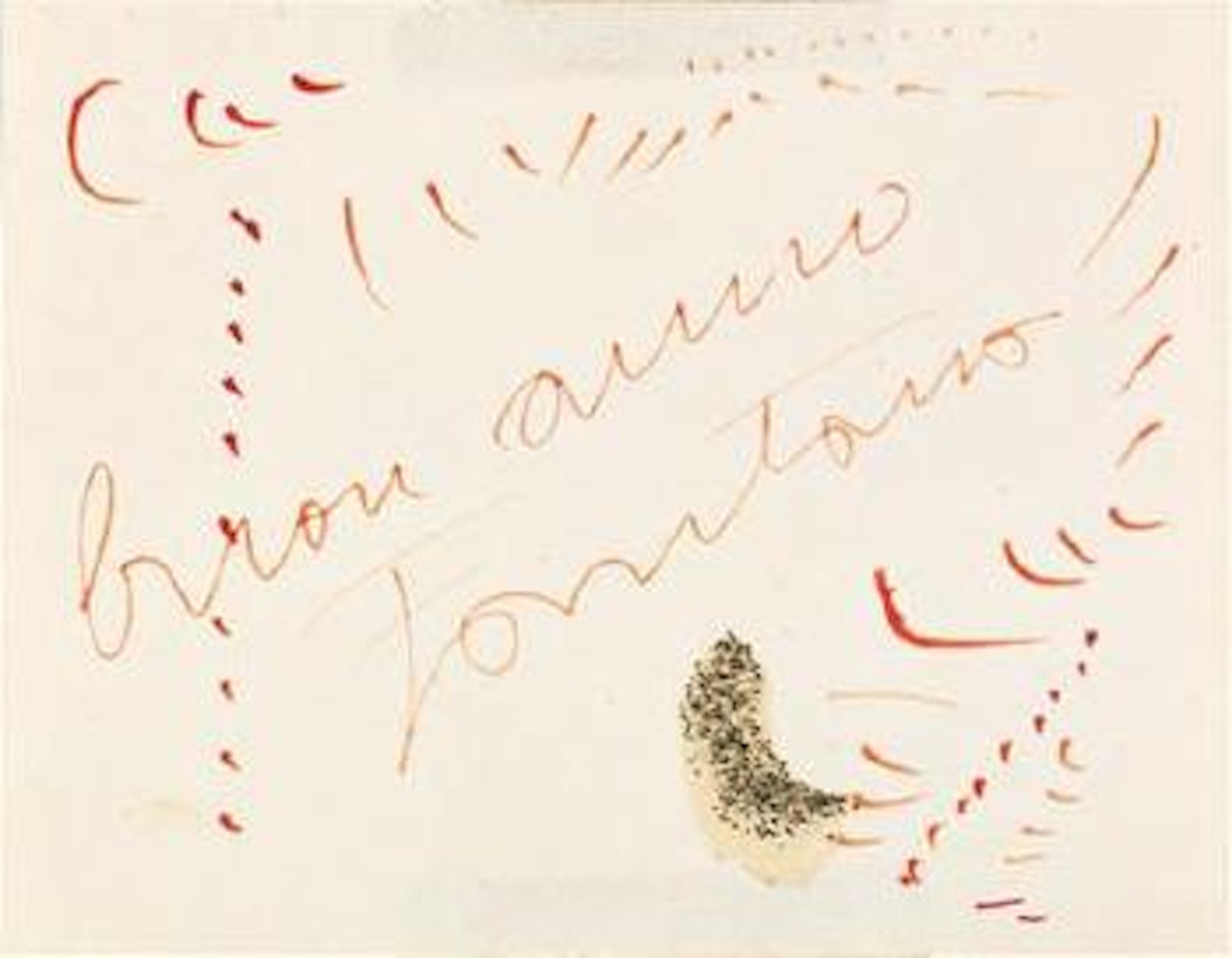 Auguri (greeting card) by Lucio Fontana