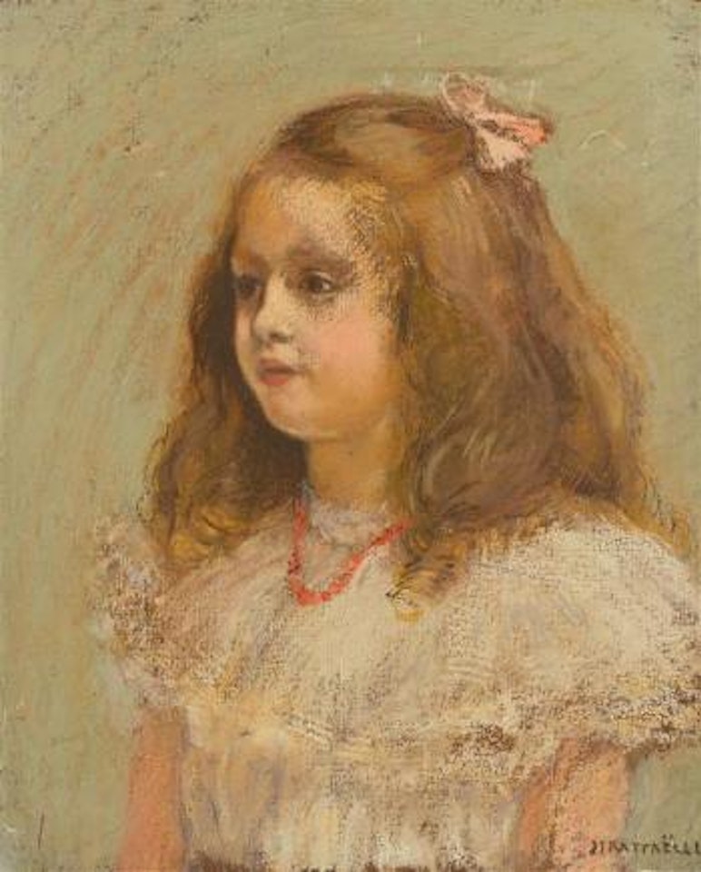 Portrait of a young girl by Jean Francois Raffaelli