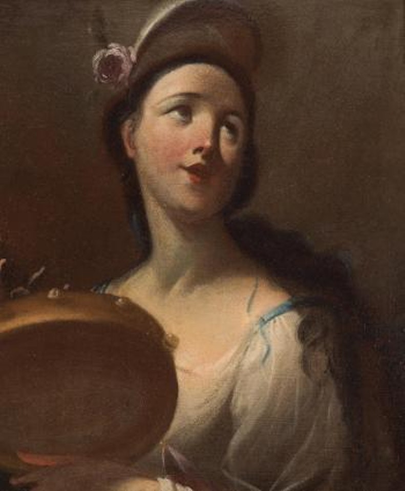 Ragazza con tamburello by Venetian School