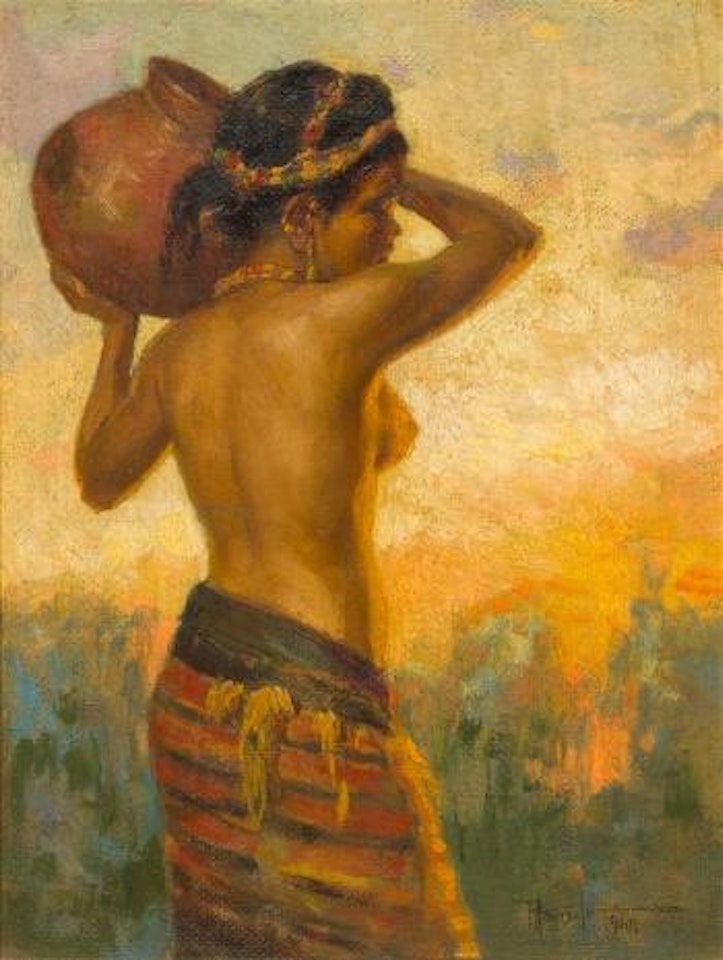 Water carrier by Fernando Amorsolo
