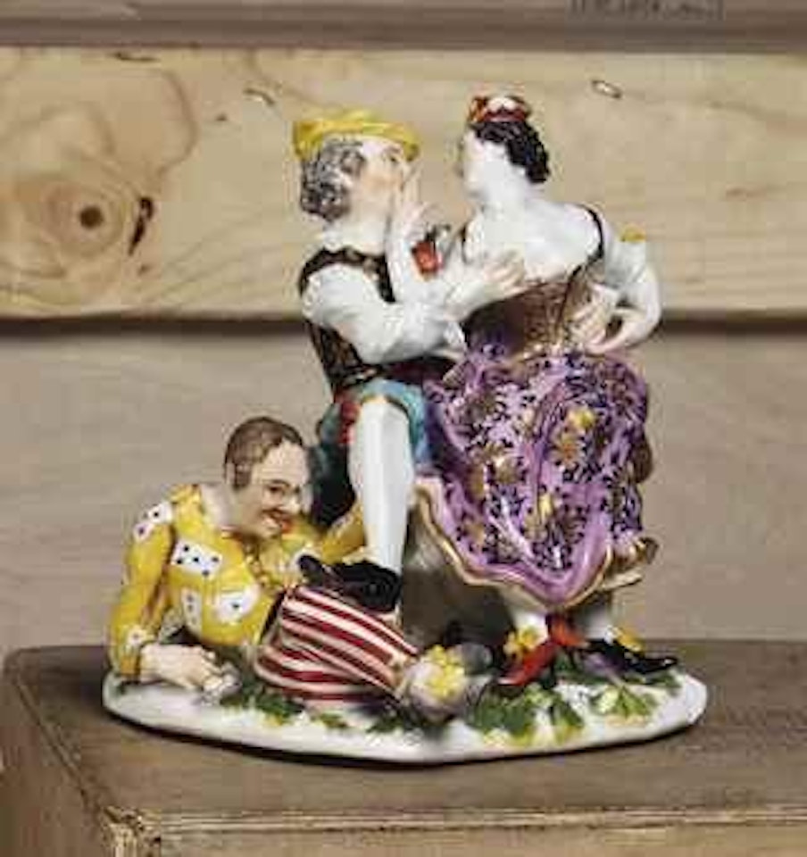 Group of the indiscreet harlequin by Johann Joachim Kändler