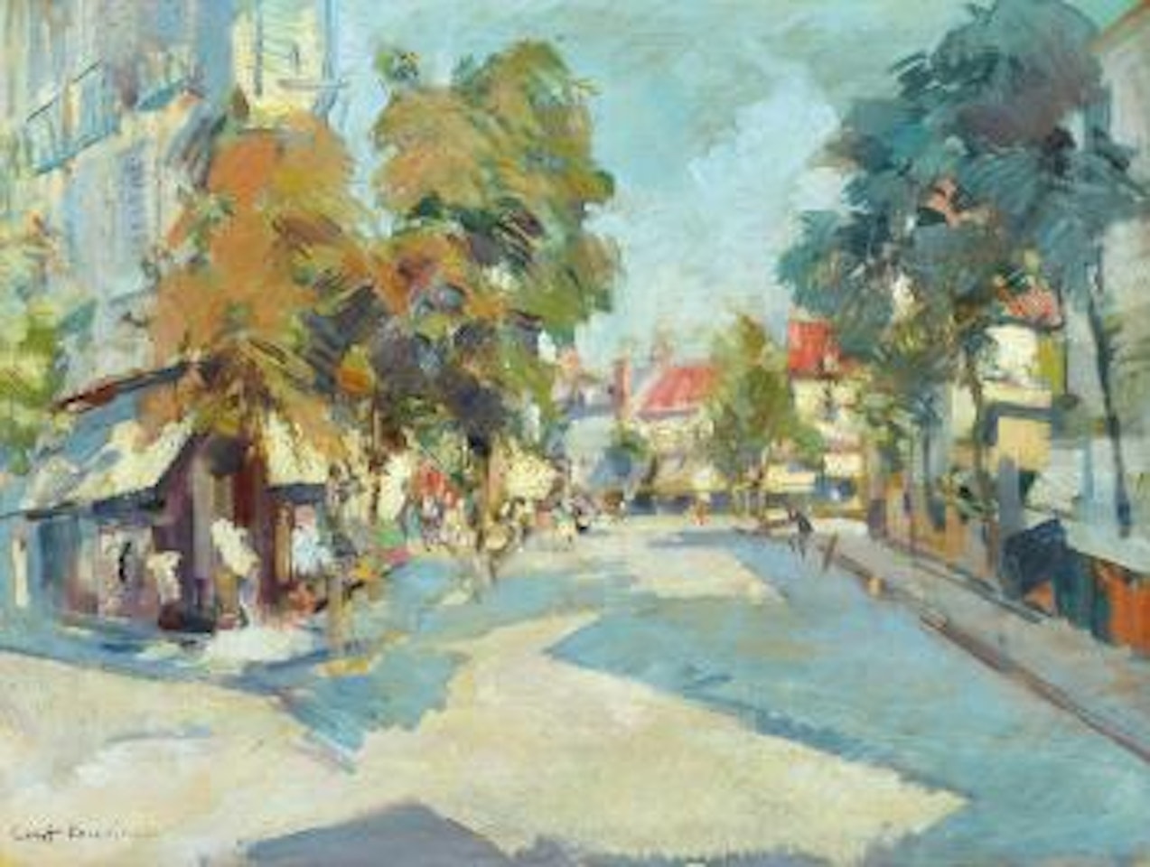 Sunny Street by Konstantin Alekseevich Korovin