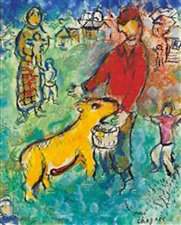Le Paysan En Rouge by Marc Chagall