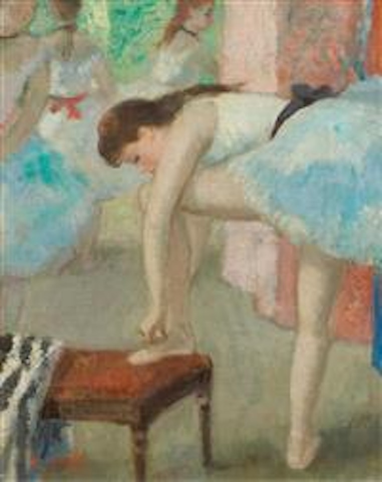 Eugénie, Ballerine, Penchée Sur Son Chausson Rose by François Gall