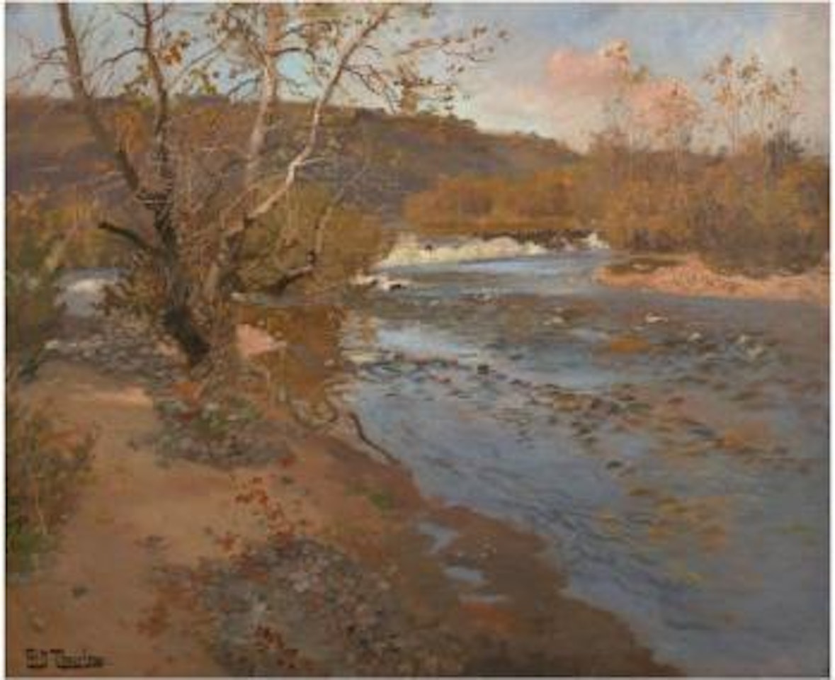 Ved Dordogne-elven i nærheten av Beaulieu (Corrèze) by Fritz Thaulow