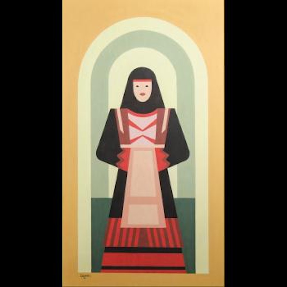 Donna in costume sardo by Fortunato Depero