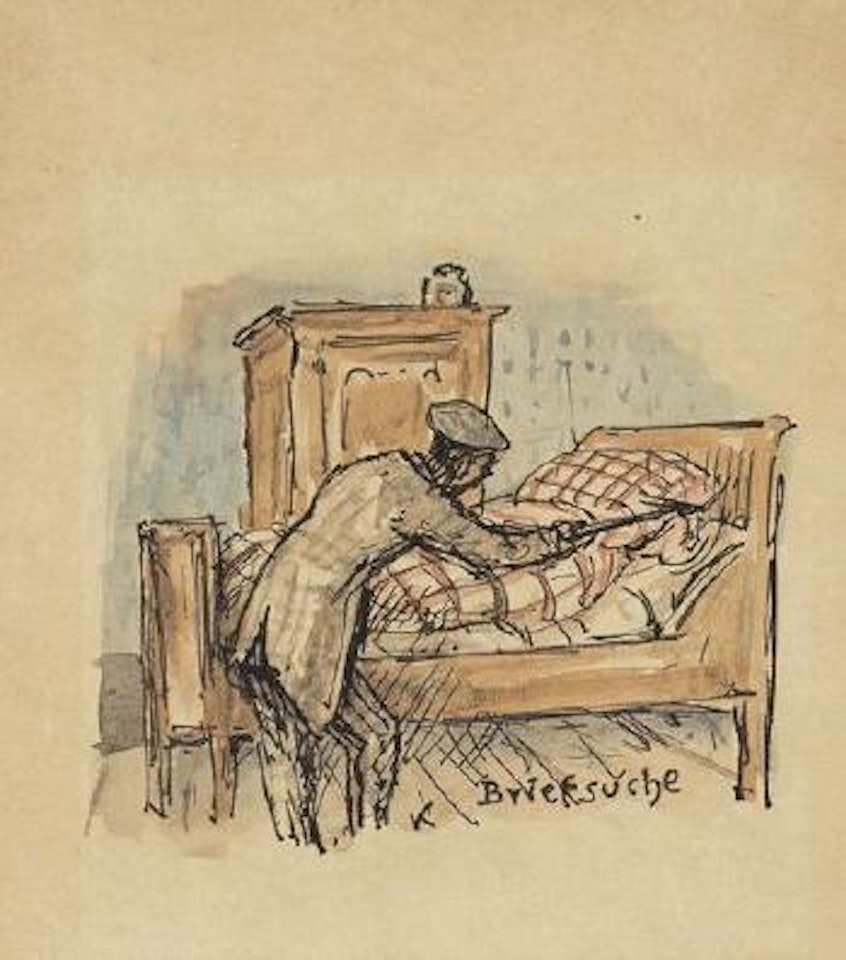 Briefsuche; Kommt ein Vogel geflogen (Selbst mit Tod) by Alfred Kubin
