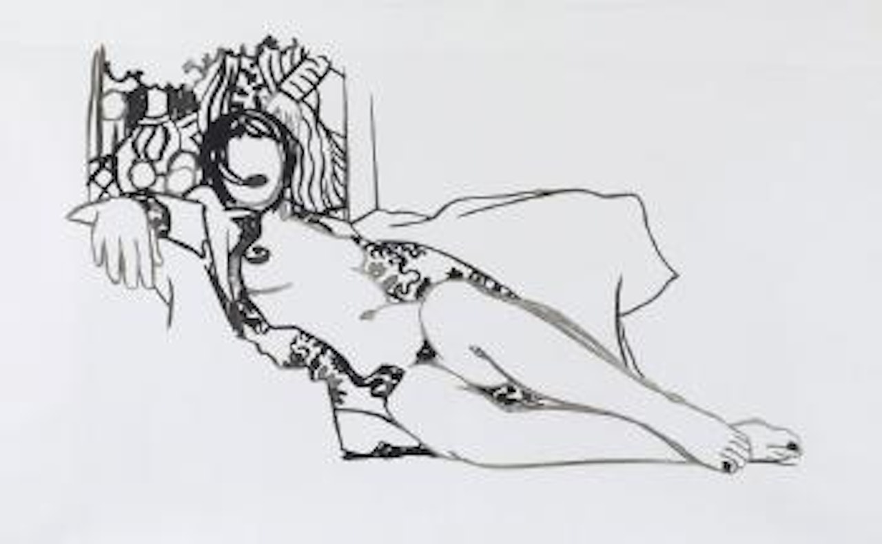 Monica nude with Matisse by Tom Wesselmann