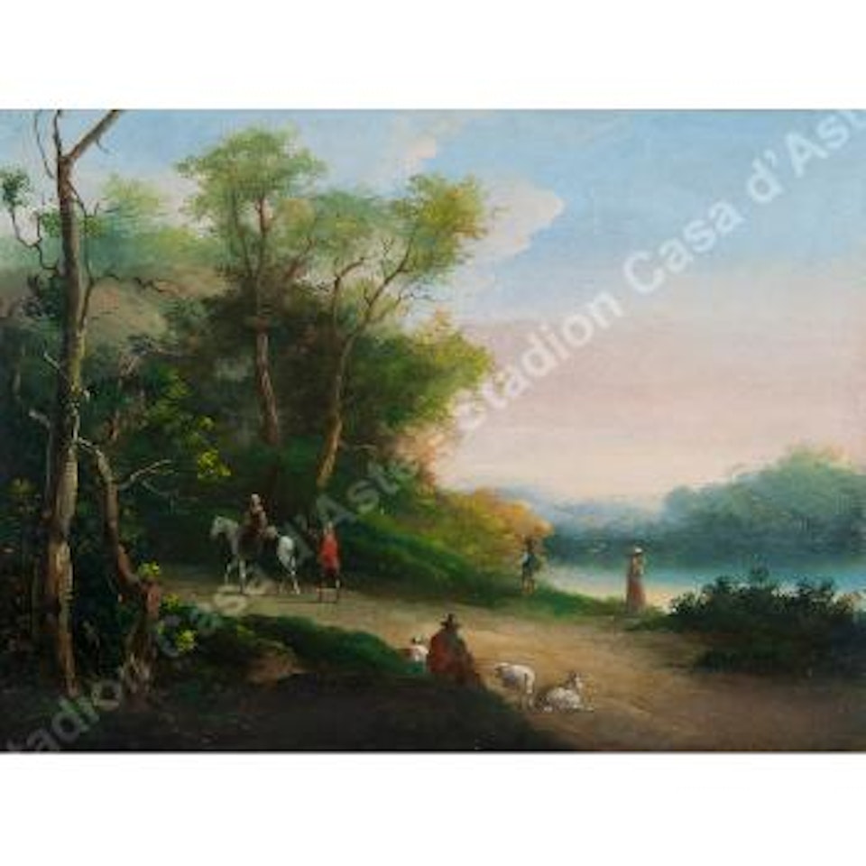 Paesaggio con viandanti by Giuseppe Bernardino Bison