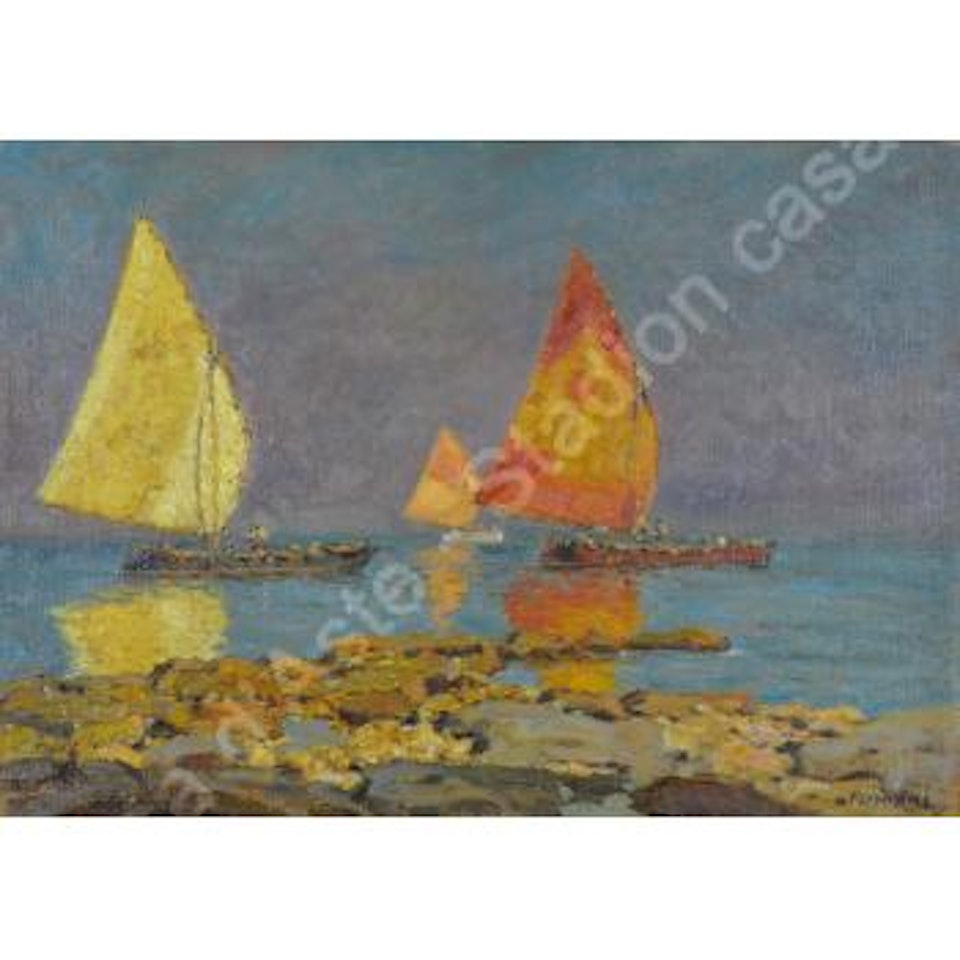 Ritorno dei pescatori by Ugo Flumiani