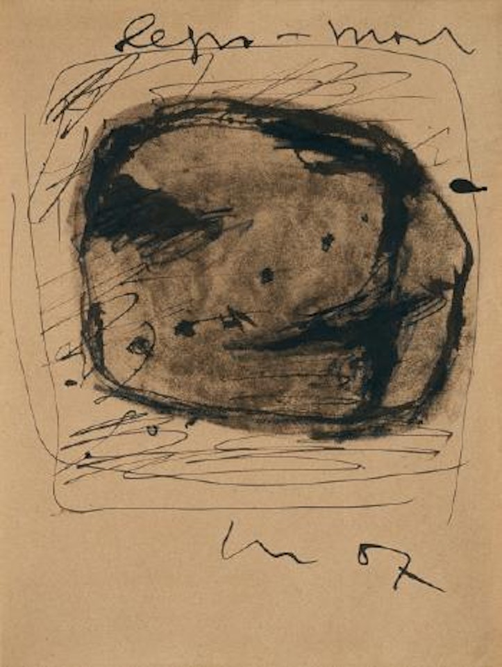 Studio per parete spaziale (legno-piombo) by Lucio Fontana
