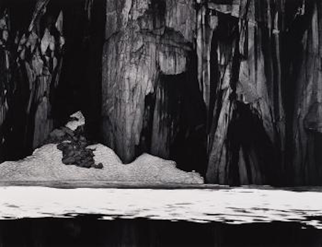 Frozen Lake and Cliffs, Sierra Nevada, California by Ansel Adams