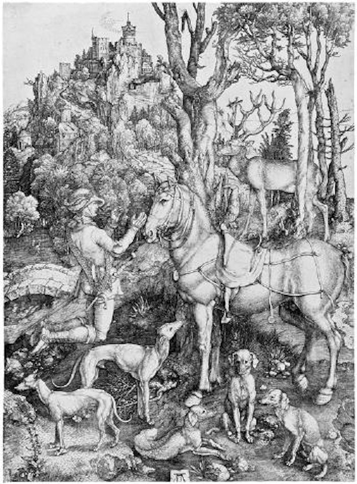 Der hl. Hubertus, auch Eustachius genannt by Albrecht Dürer