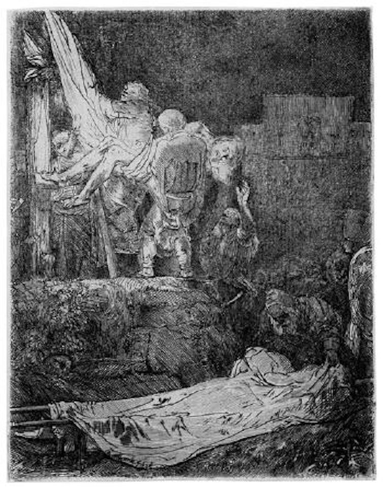 Die Kreuzabnahme bei Fackelschein by Attributed to Rembrandt Harmensz van Rijn