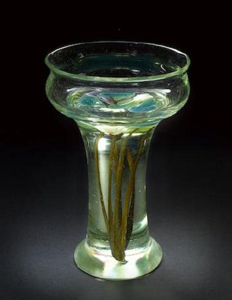 A Rare Aquamarine Vase by Tiffany Studios
