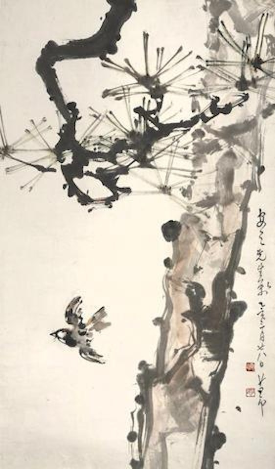 Pine and Sparrow by Zhao Shao'ang
