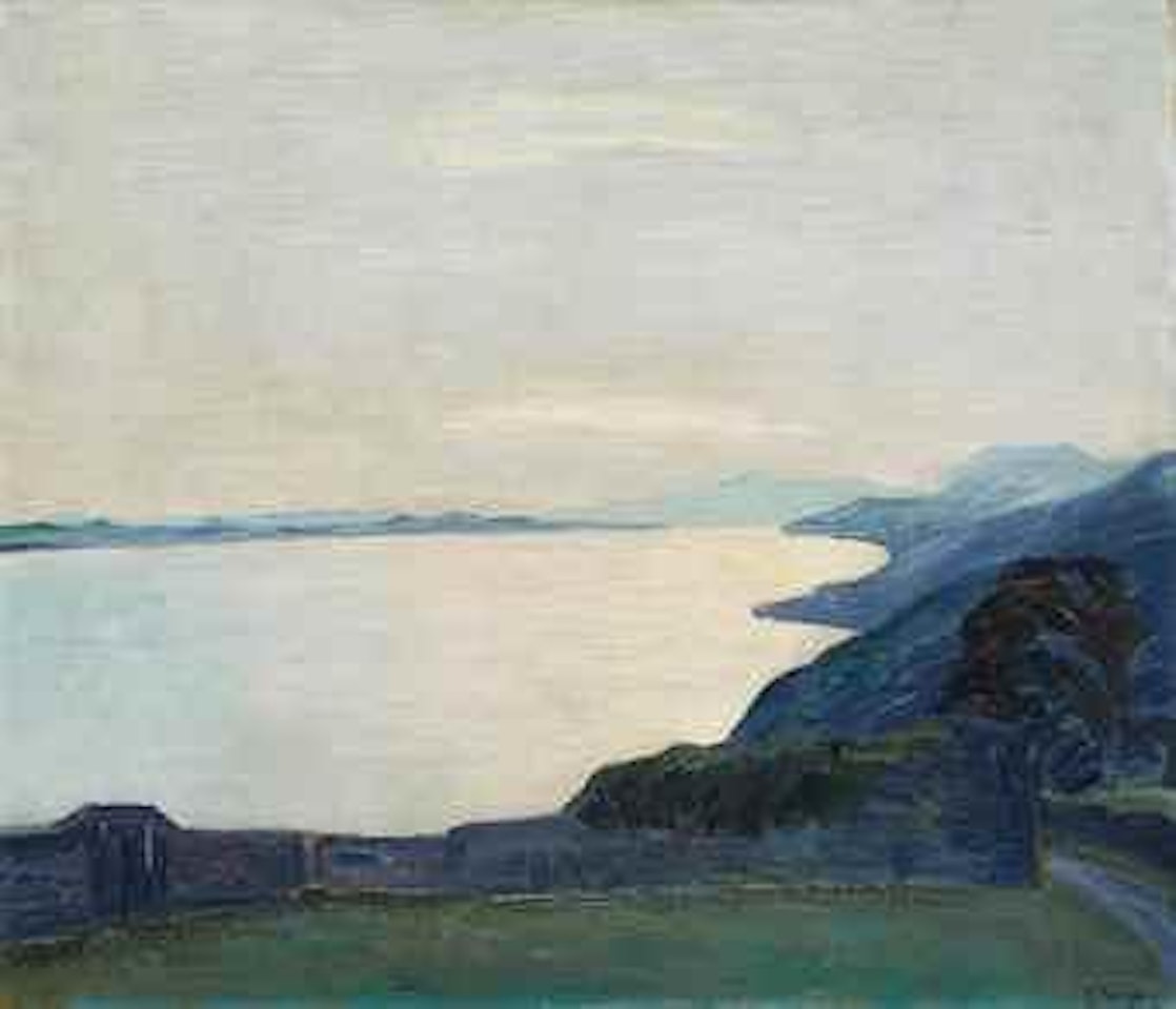 Abendlandschaft am Neuenburgersee by Ernst Geiger