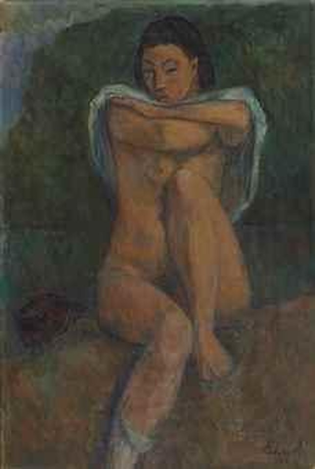 Nu assis by Rene Auberjonois