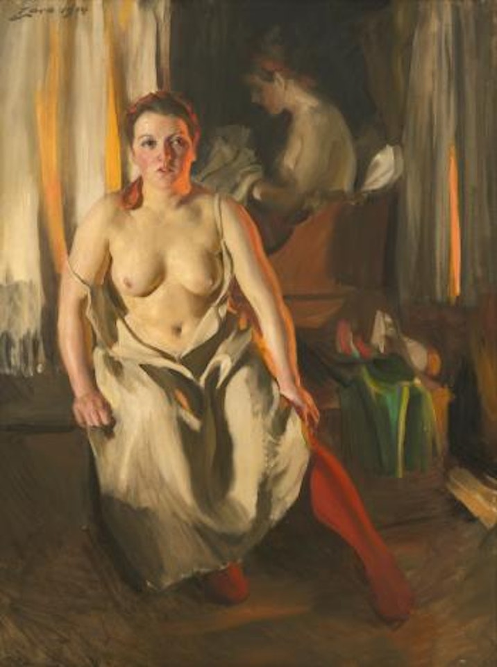 Red stockings by Anders Zorn