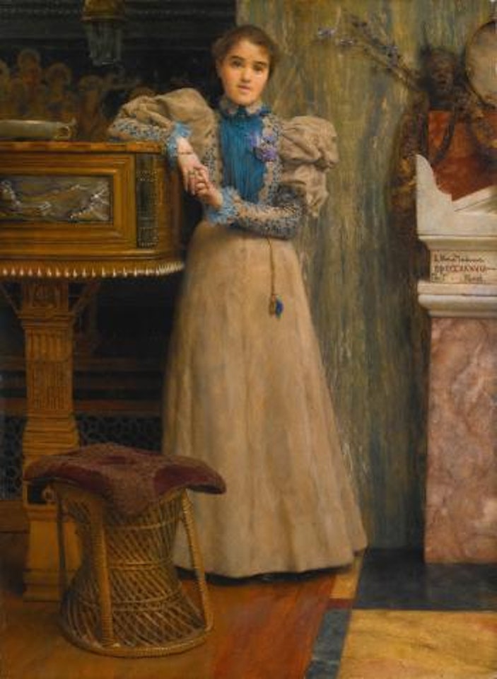 Portrait of Clothilde Enid, Daughter of Edward Onslow Ford by Lawrence Alma-Tadema