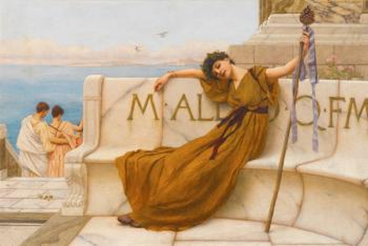 A Priestess of Bacchus by JOHN WILLIAM GODWARD, R.B.A.