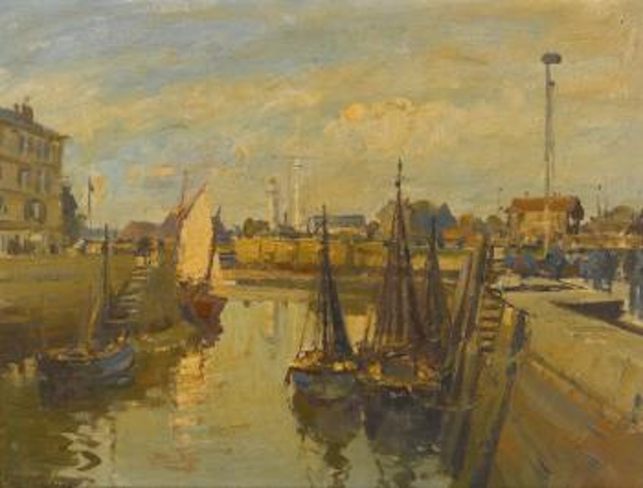 Low Tide, Honfleur by Edward Seago