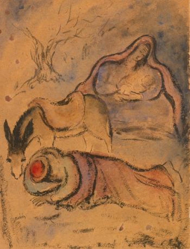 Rest on the Flight by Reuven Rubin