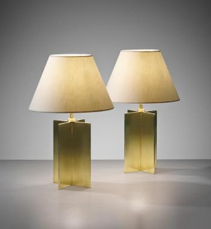 Pair of Croisillon Table Lamps by Jean-Michel Frank