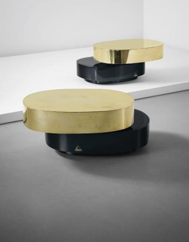 Pair of Scultura Low Tables by Gabriella Crespi