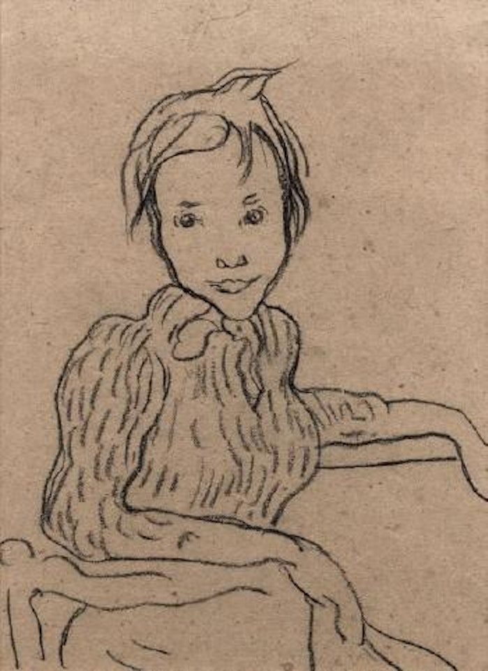 Jeune femme assise aux cheveux ébouriffés by Louis Valtat