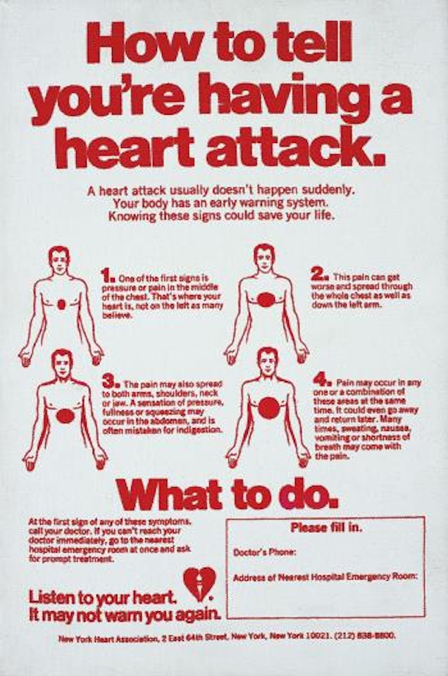 How to tell youâre having a heart attack by Andy Warhol