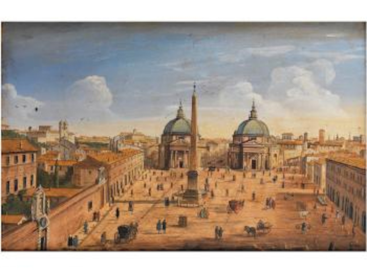 Die Piazza Del Popolo in Rom by Giacomo van Lint
