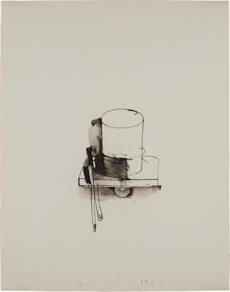 Tooth brushes and glass by Jim Dine