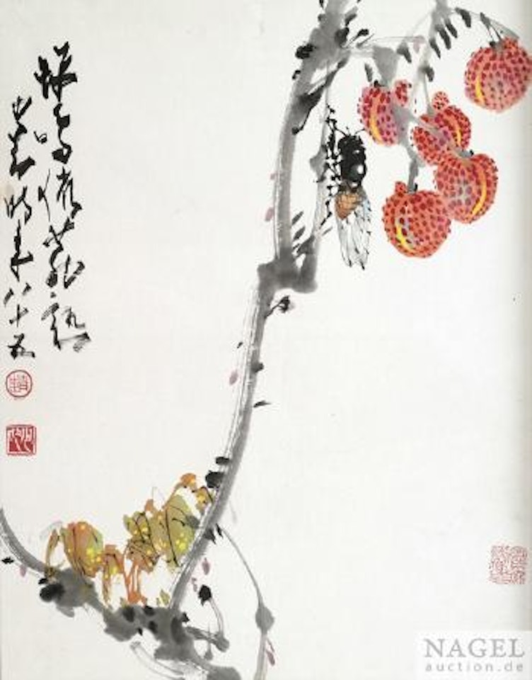 Zikade auf Lychee-zweig by Zhao Shao'ang