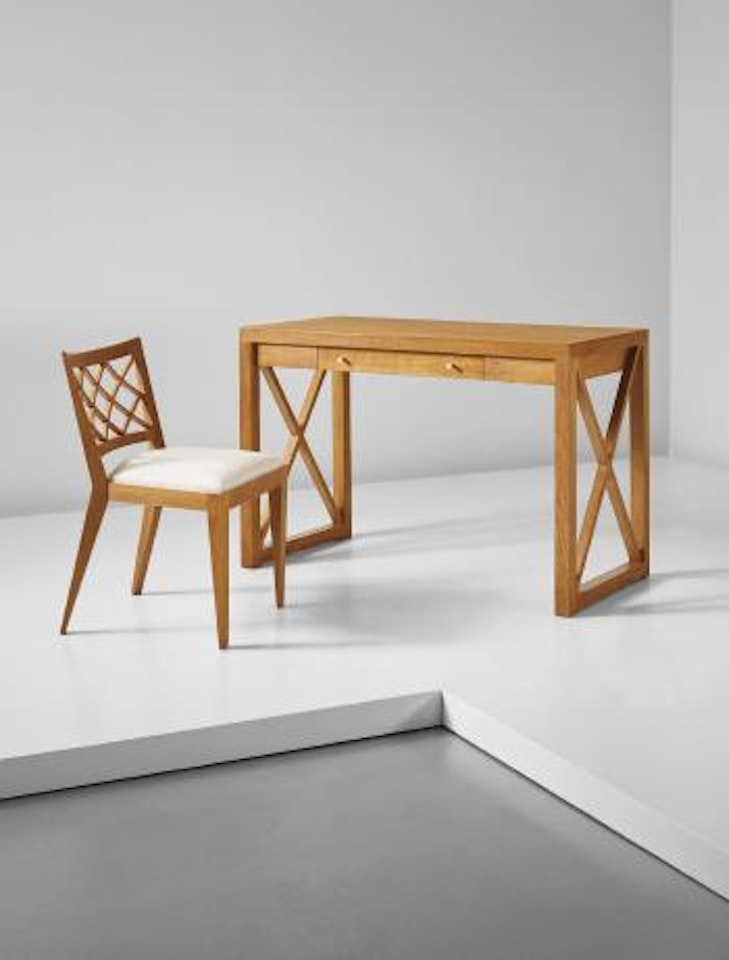 'Croisillon' desk and chair by Jean Royere