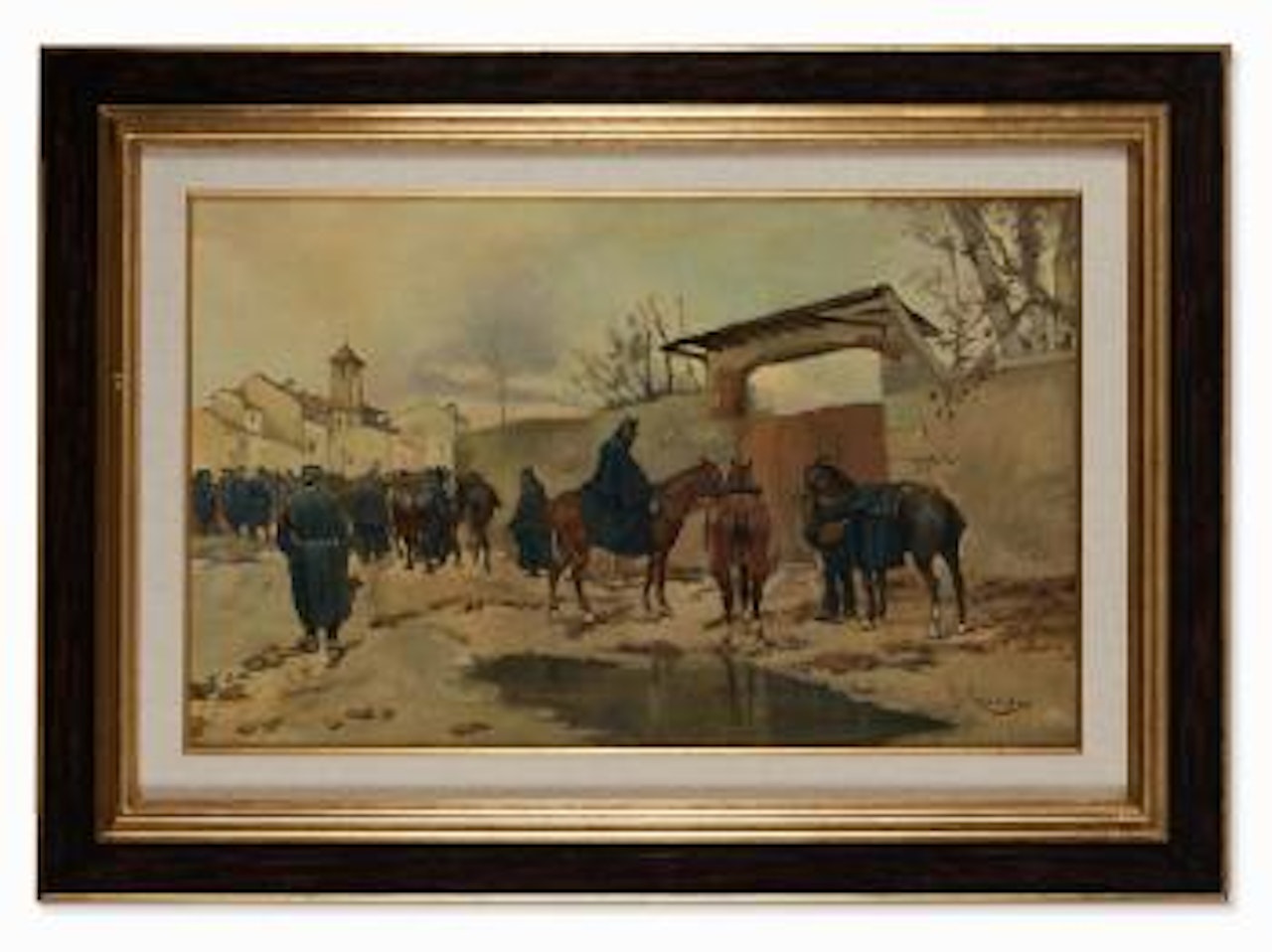 Retreating Troops by Jose Cusachs Y Cusachs