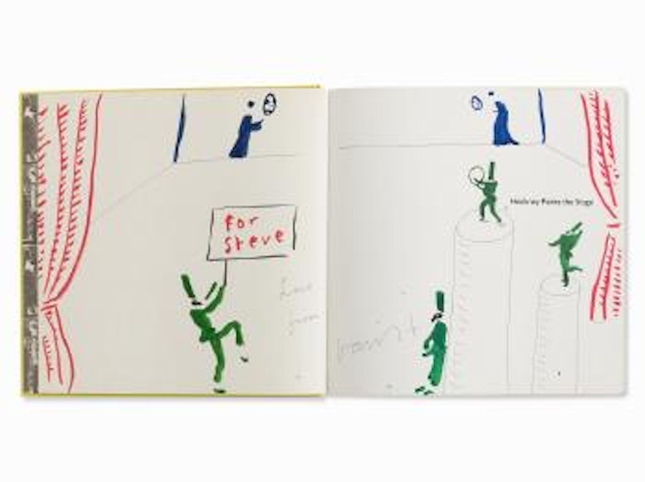 Drawing in Book by David Hockney