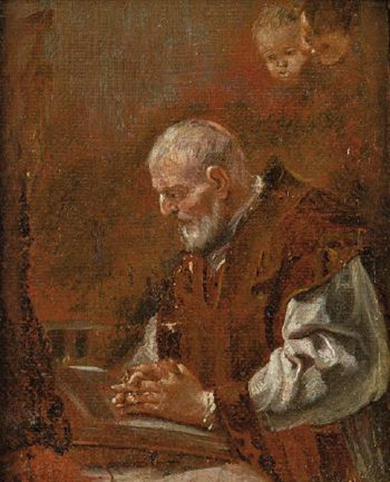 Santo en oración by Giuseppe Maria Crespi