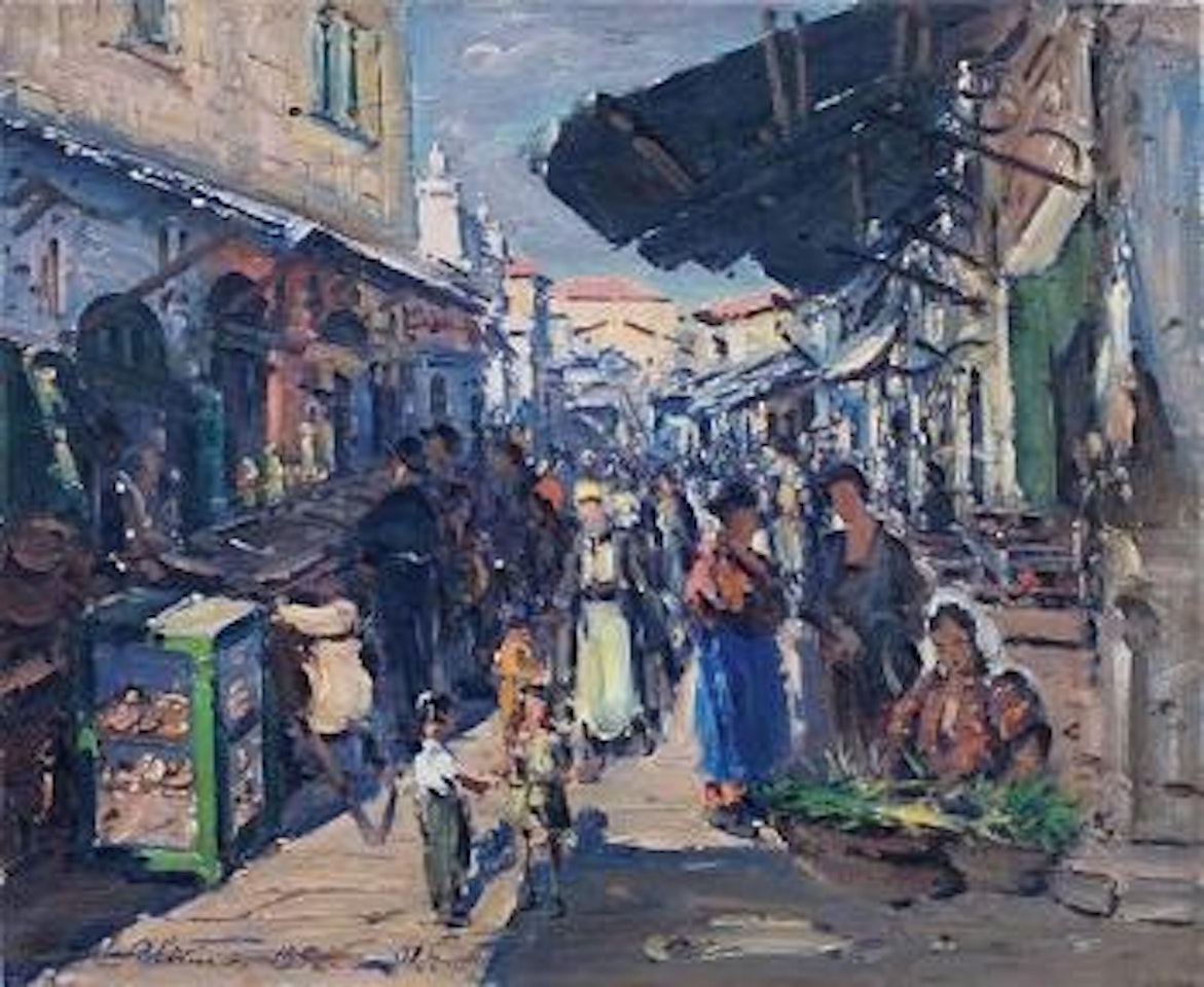 Marketplace in Jerusalem by Ludwig Blum