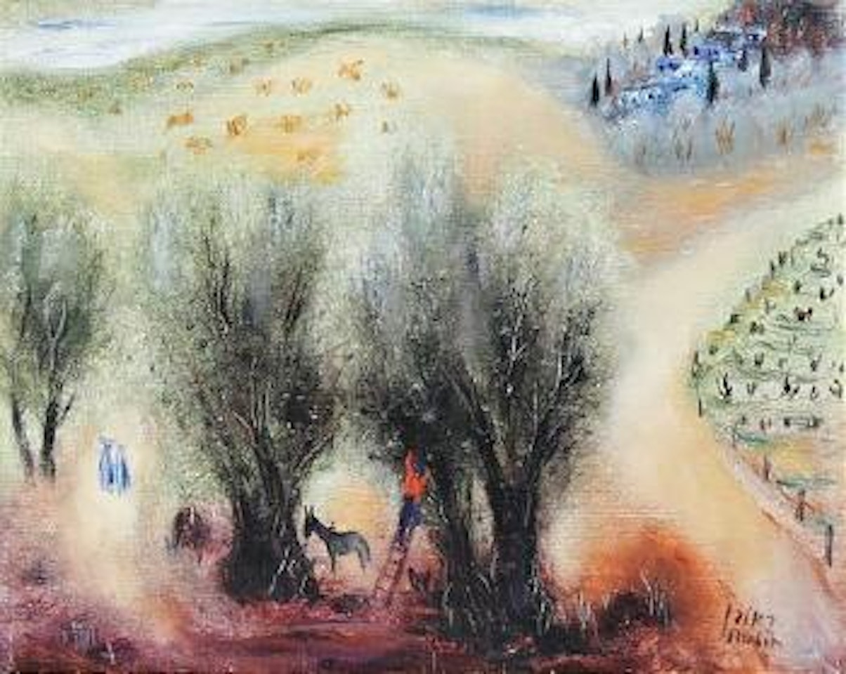 Picking the Olives by Reuven Rubin