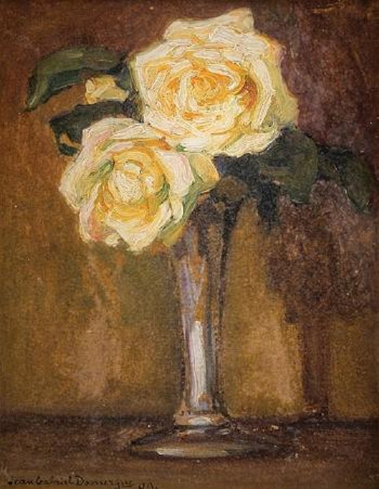Le Bouquet de Roses by Jean Gabriel Domergue
