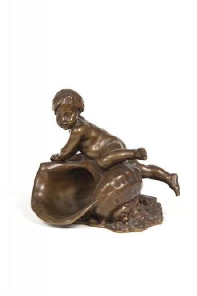 Enfant au coquillage, renfermant un crabe by Louis-Ernest Barrias